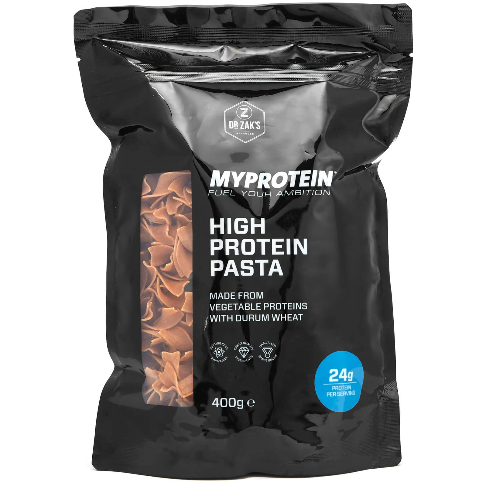 Dr Zak's Protein-Fuelled Pasta - 400g - Unflavoured Image 1