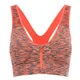Women's Medium Support Zip Front Sports Bra - Orange Marl