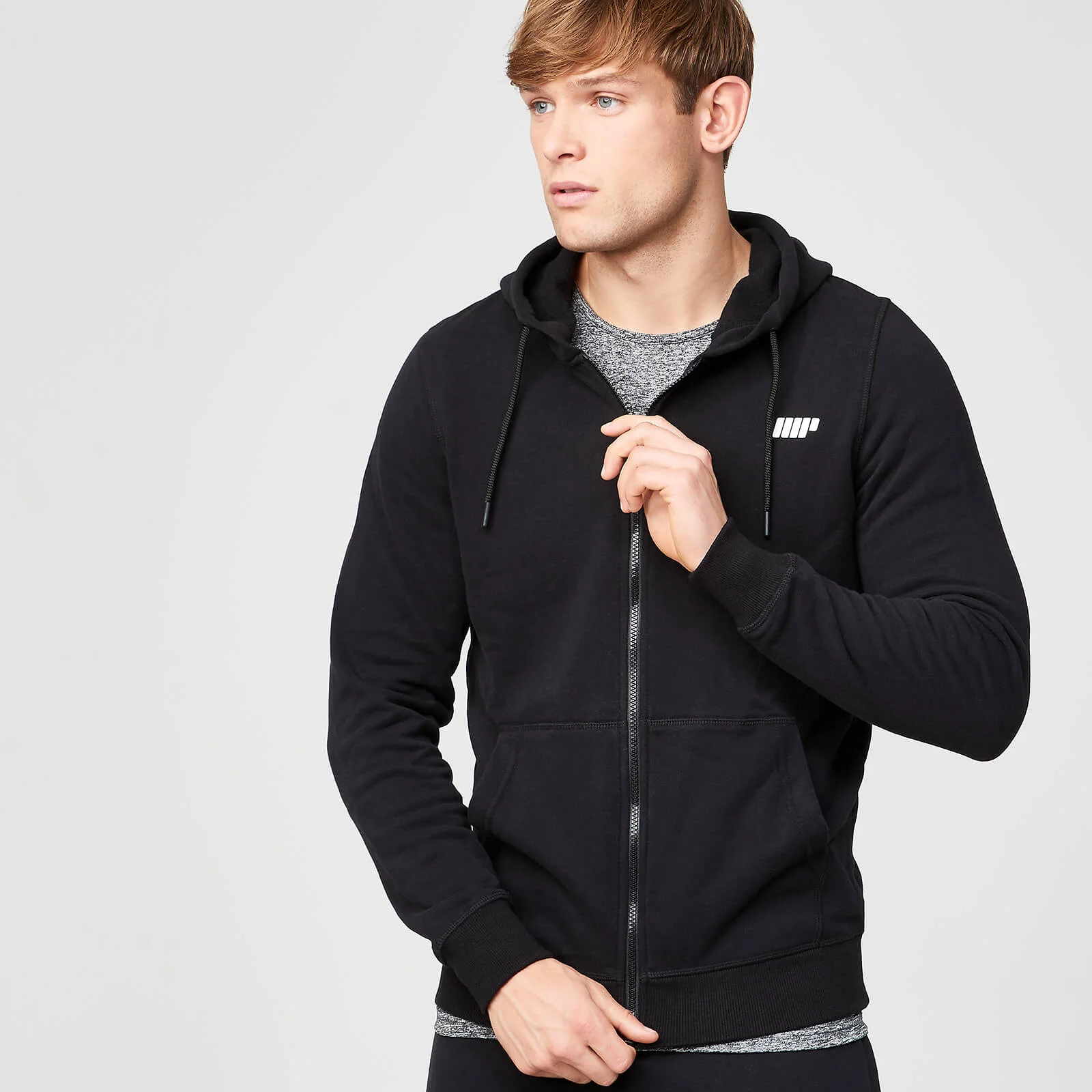 MP Men's Tru-Fit Zip Up Hoodie - Black - S Image 1