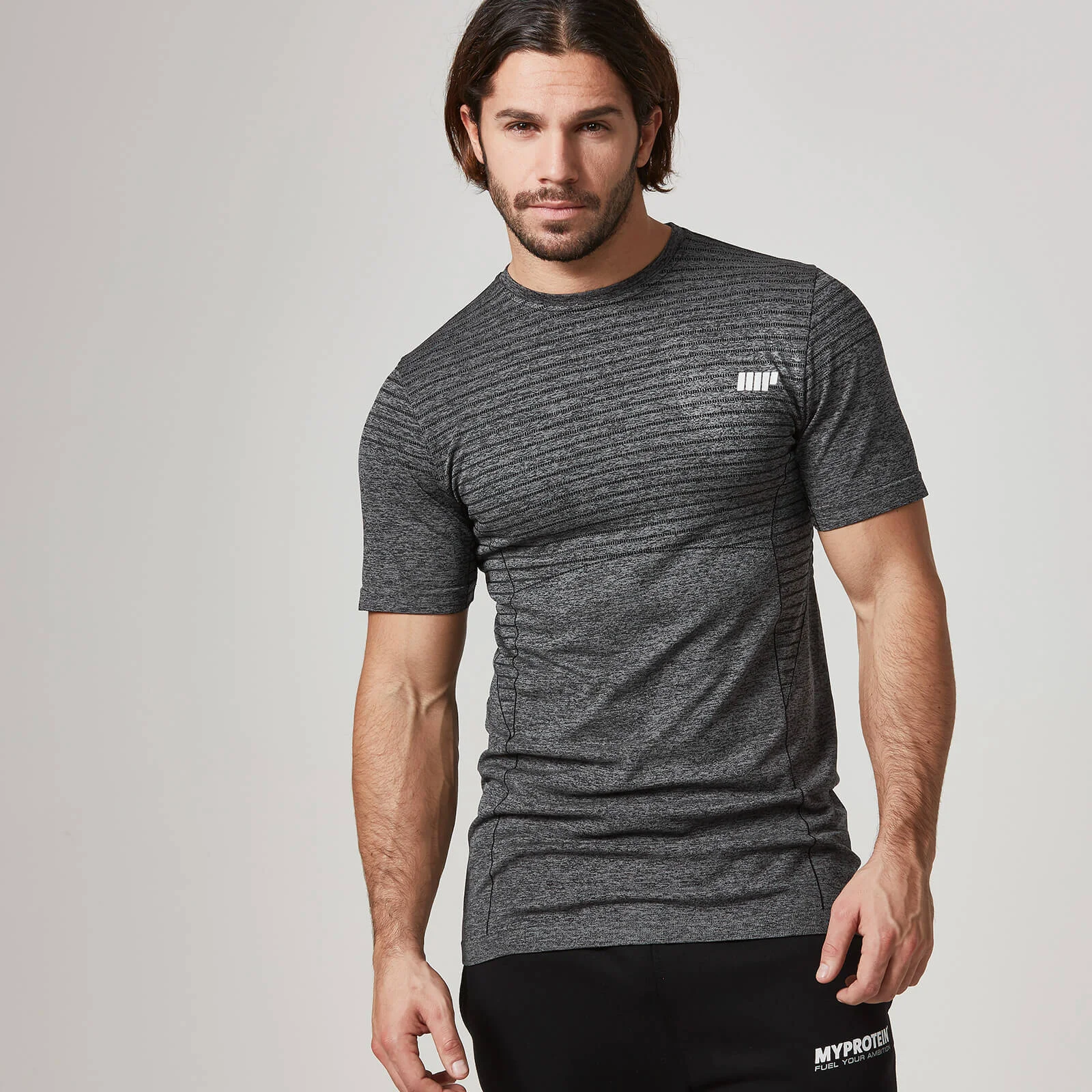 Seamless Short-Sleeve T-Shirt - S - Black Image 1