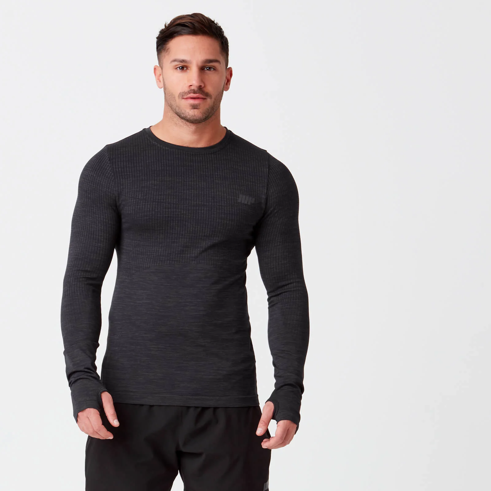 Seamless Long Sleeve T-Shirt - Black - S - Black Image 1