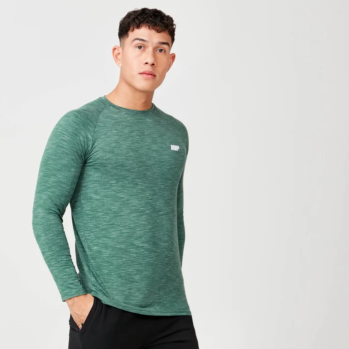 MP Men's Performance Long Sleeve Top - Green Marl