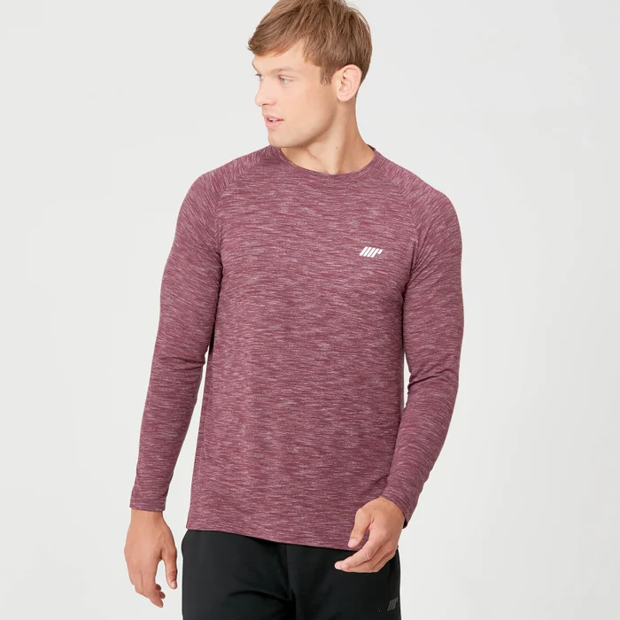 Performance Long Sleeve T-Shirt - Burgundy Marl