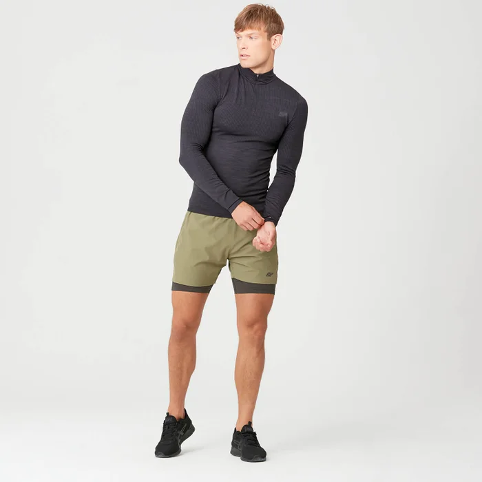 MP Men's Seamless 1/4 Zip Top - Light Olive