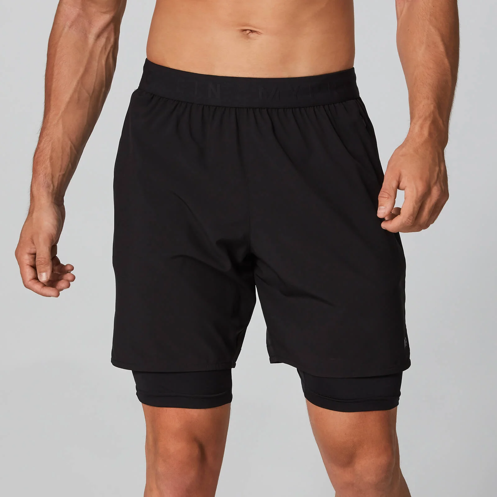MP Men's Power Double-Layered Shorts - Black - XS Image 1