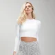 MP Women's Shape Seamless Ultra Long Sleeve Crop Top - White