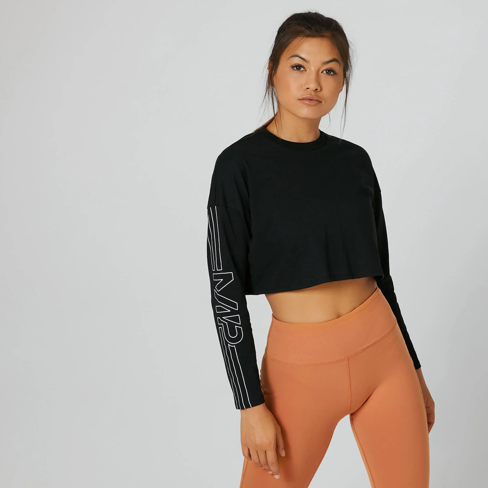 Boxy Long Sleeve Top - Black - XS Image 1