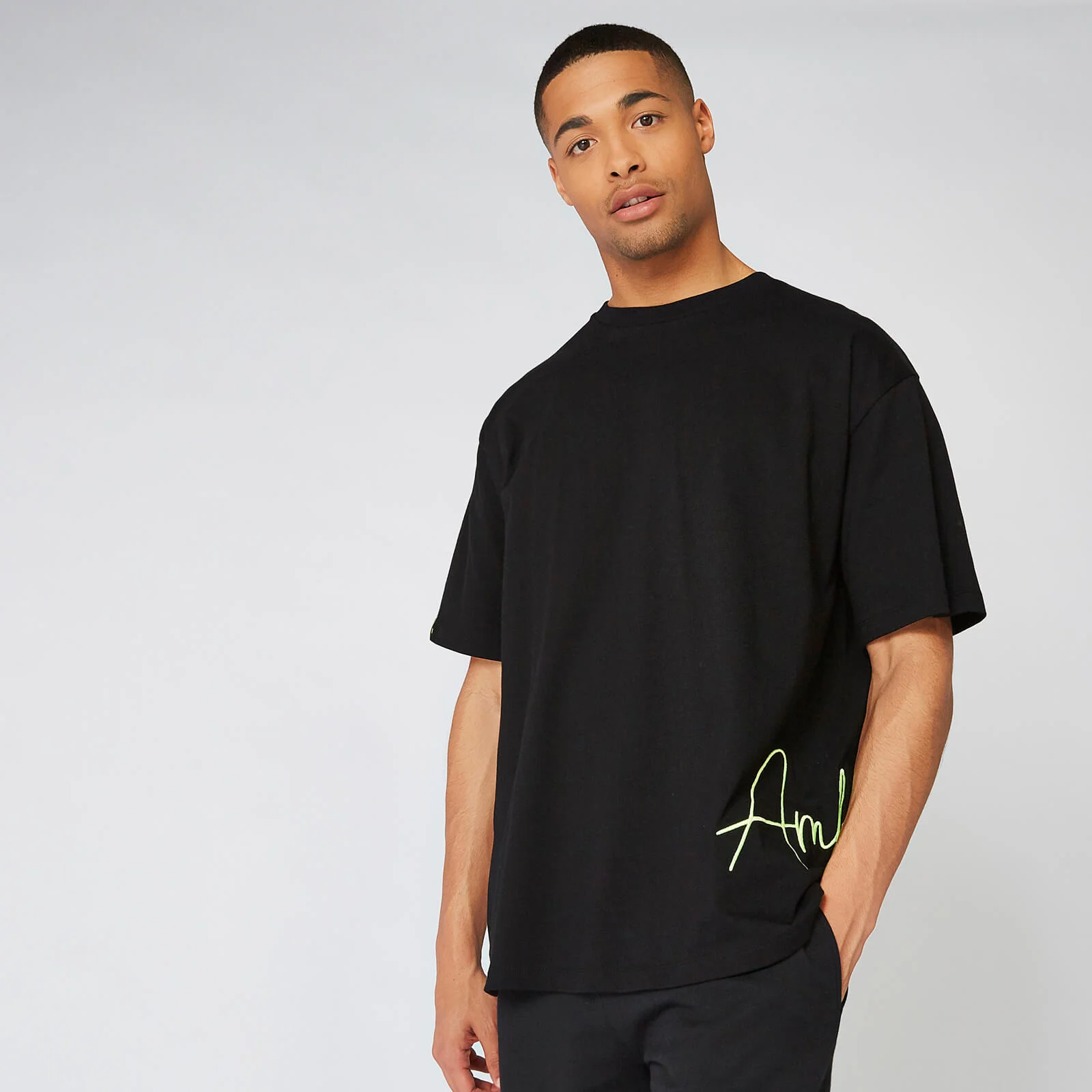 Neon Signature Oversized T-Shirt - Black - XS Image 1