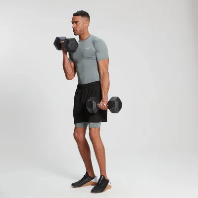 MP Men's Training Short Sleeve Baselayer - Storm - XXS Image 6