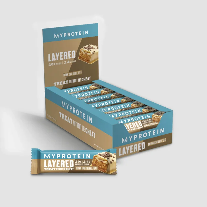 Layered Protein Bar (Brown Sugar Bubble Tea)