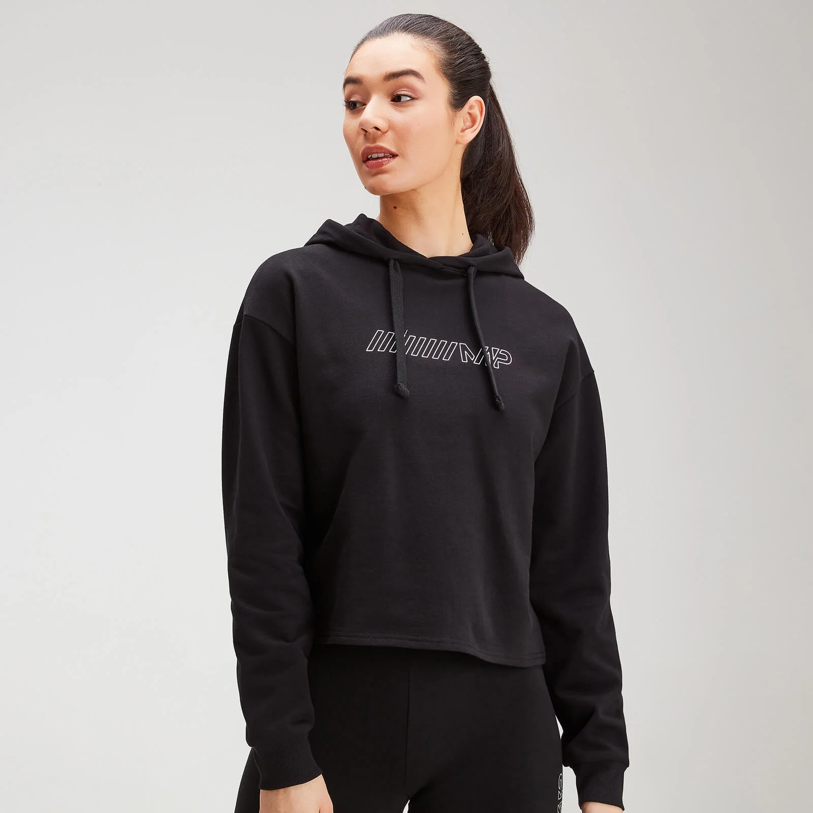 MP Women's Outline Graphic Hoodie - Black - XXS Image 1