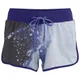 Women's Printed Running Shorts with Inner Layer - Purple