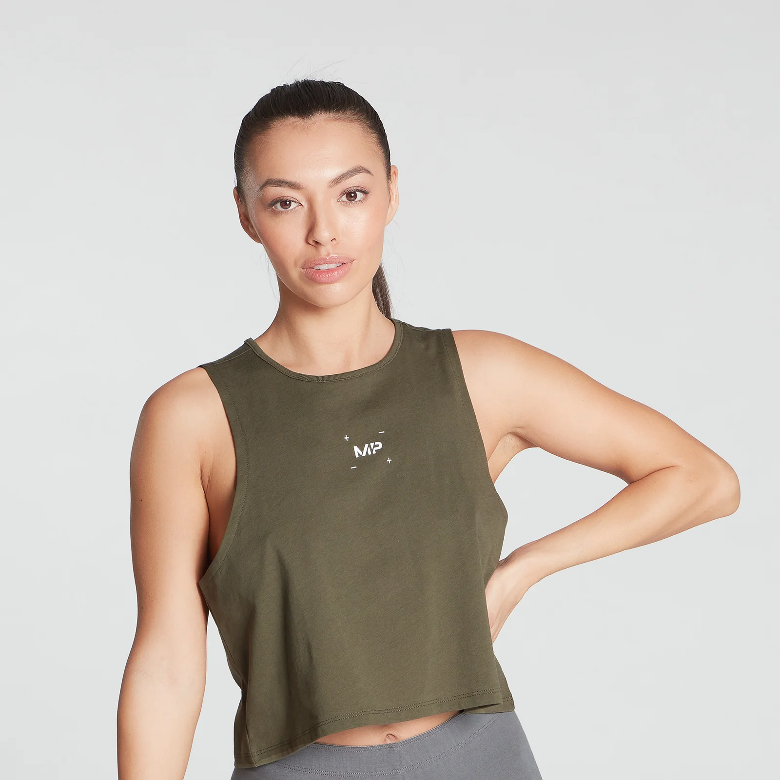 MP Women's Central Graphic Reach Vest - Dark Olive - XXS Image 1