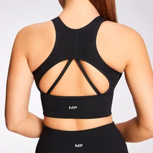 MP Women's Power Longline Sports Bra - Black - Size S