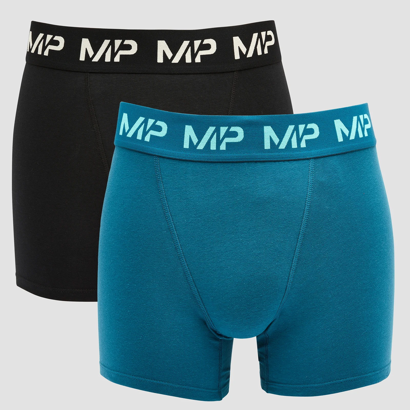 MP Men's Limited Edition Impact Essentials Boxers (2 Pack) - Black/Teal - XXS Image 1