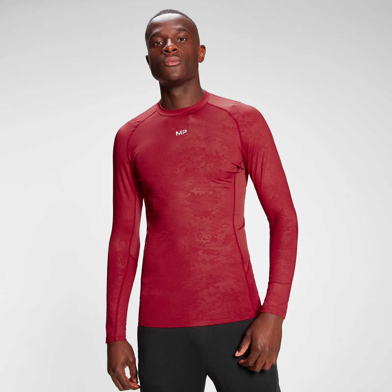 MP Men's Engage Long Sleeve Baselayer - Wine - XXS Image 1