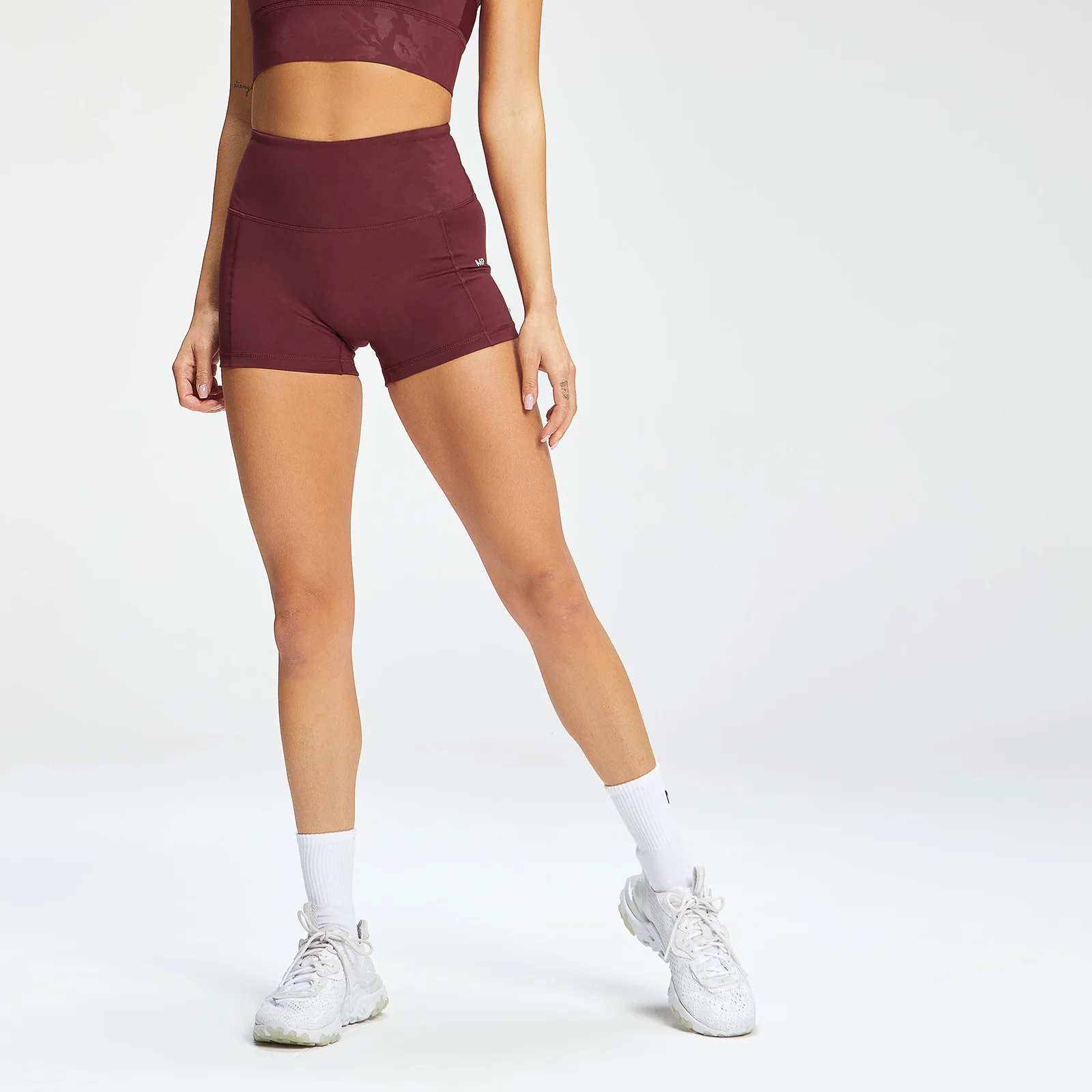 MP Women's Adapt Camo Booty Shorts - Merlot - XXL Image 1