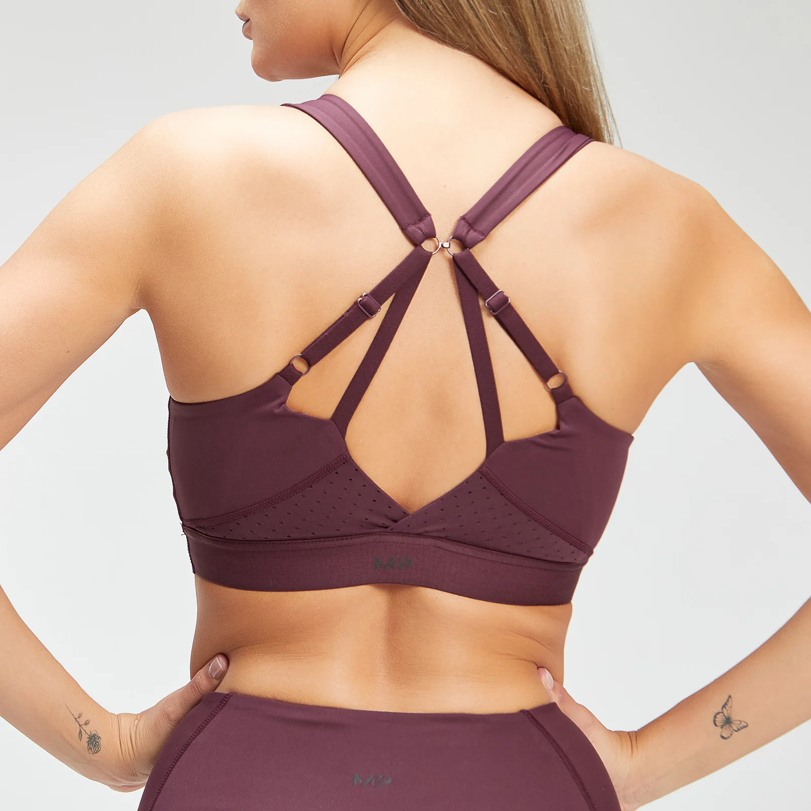 MP Women's Power Ultra Sports Bra - Port/Black - XXS Image 1