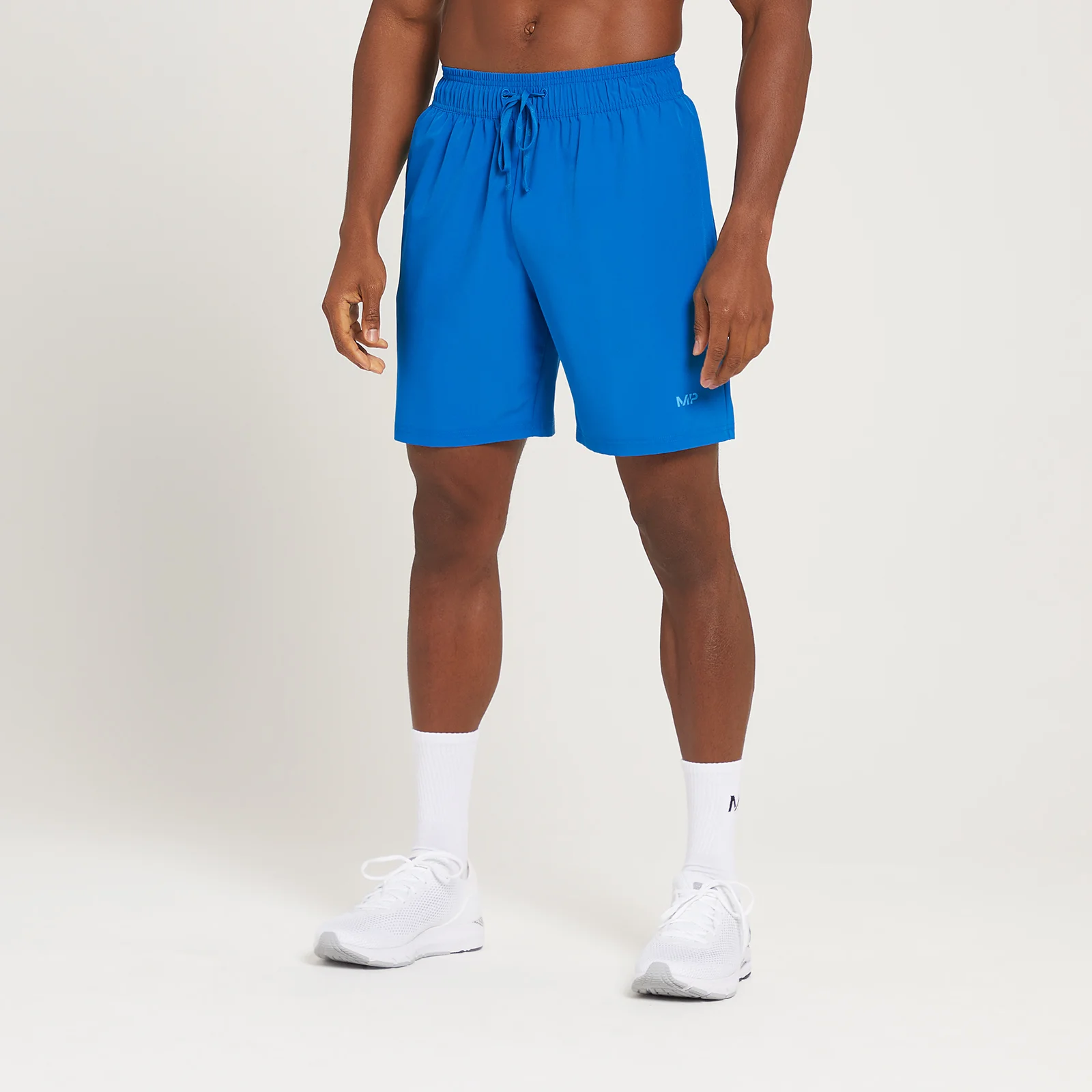 MP Men's Linear Mark Graphic Training Shorts - True Blue - XXS Image 1