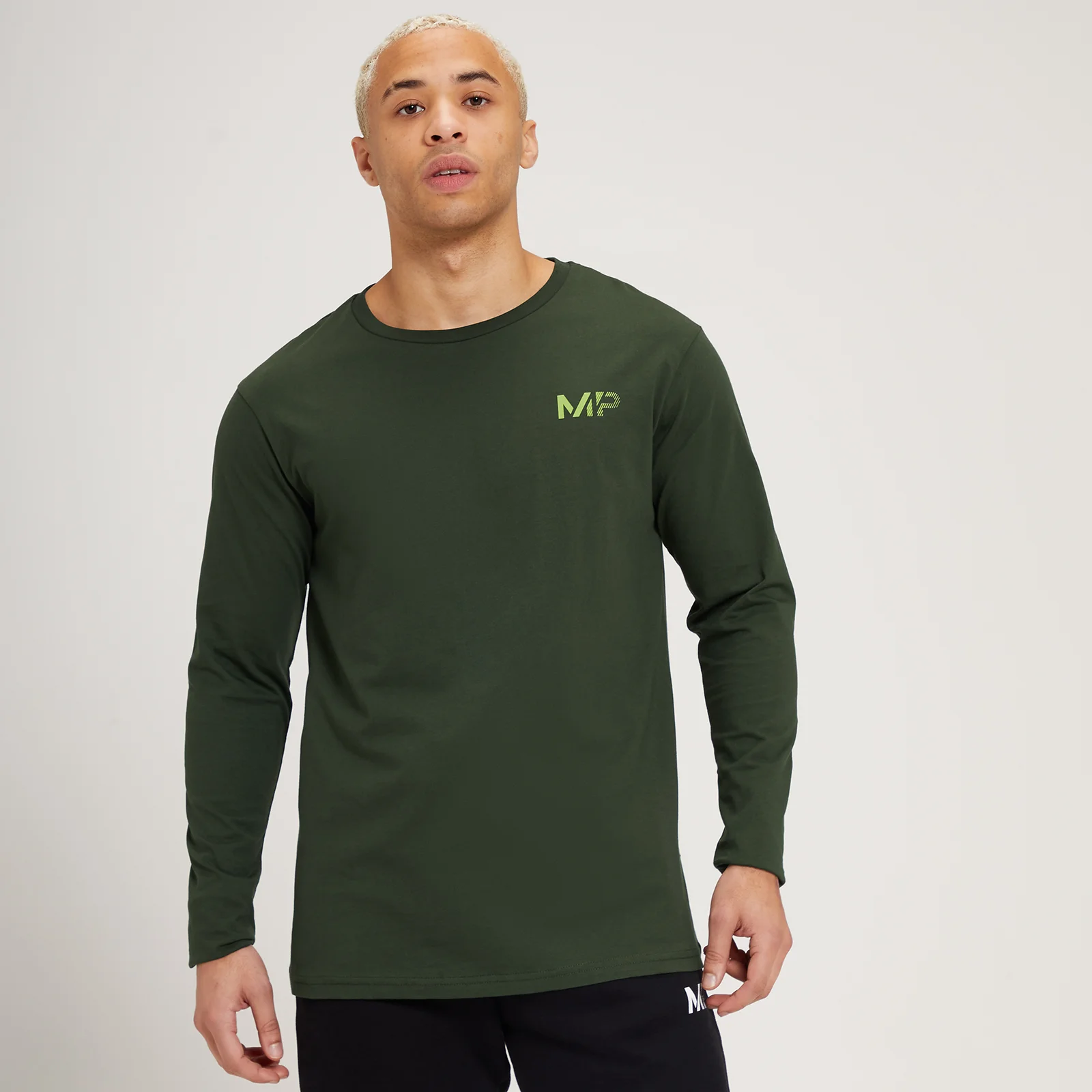 MP Men's Fade Graphic Long Sleeve T-Shirt - Dark Green - XXS Image 1