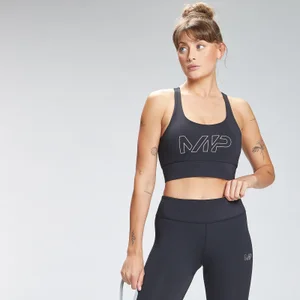 MP Women's Repeat Mark Graphic Training Sports Bra - Black - Size XS