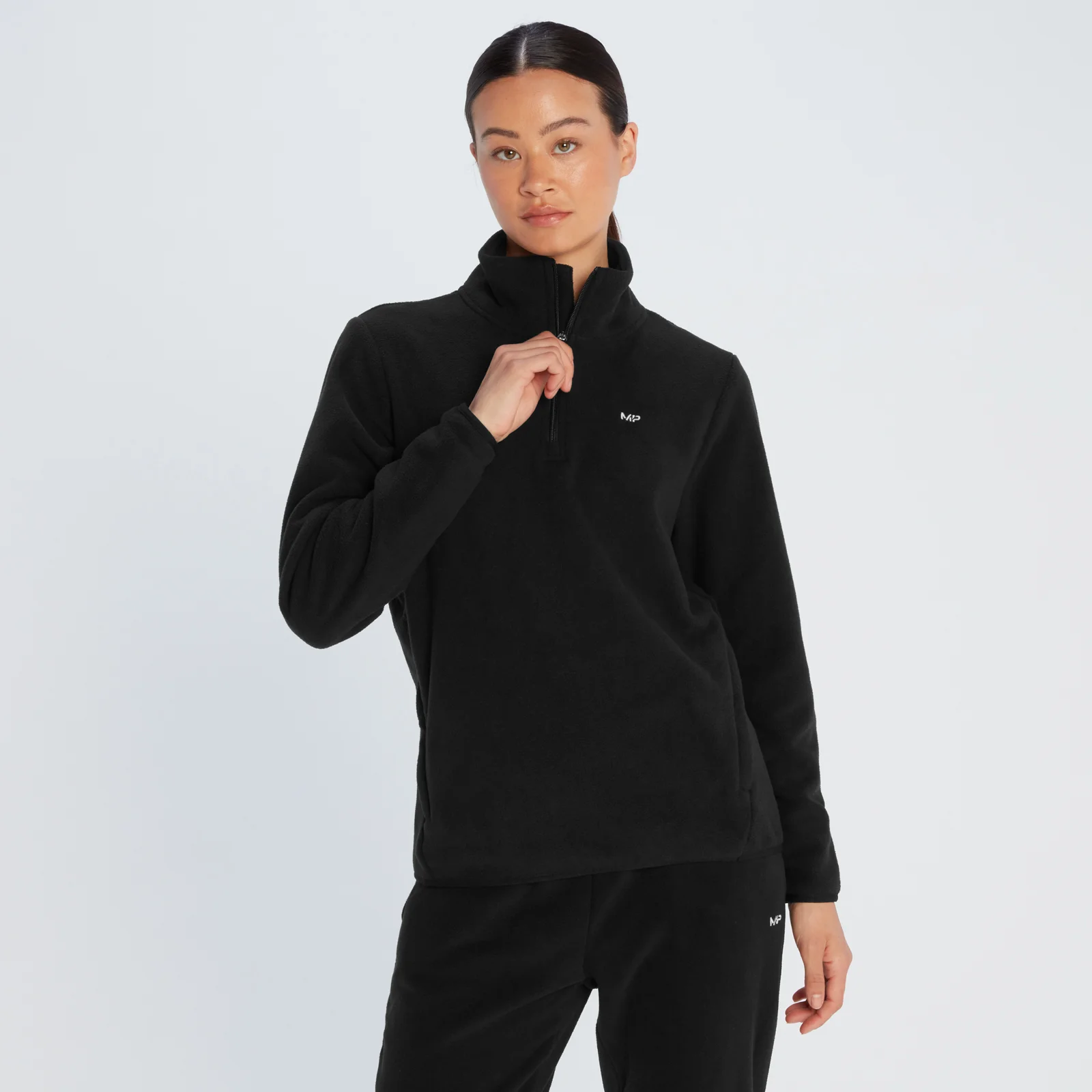 MP Women's 1/4 Zip Fleece - Black - XS Image 1