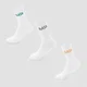MP Men's Neon MP Logo Crew Socks (3 Pack) - White/Mango/Deep Teal/Cactus