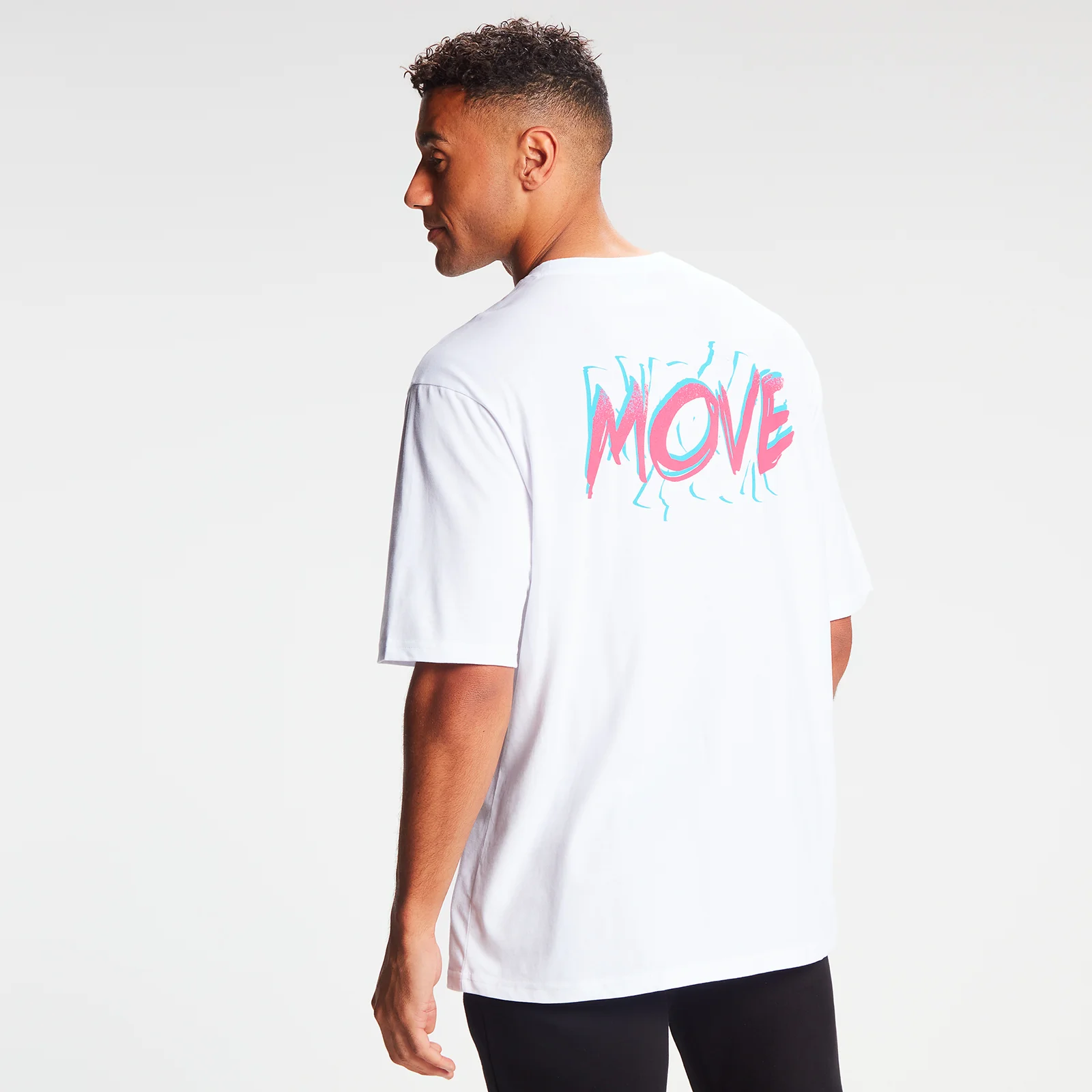 MP Men's Retro Oversized Move T-Shirt - White - XXS Image 1