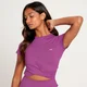 MP Women's Power Short Sleeve Crop Top - Purple