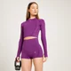 MP Women's Tempo Seamless Long Sleeve Crop Top - Purple
