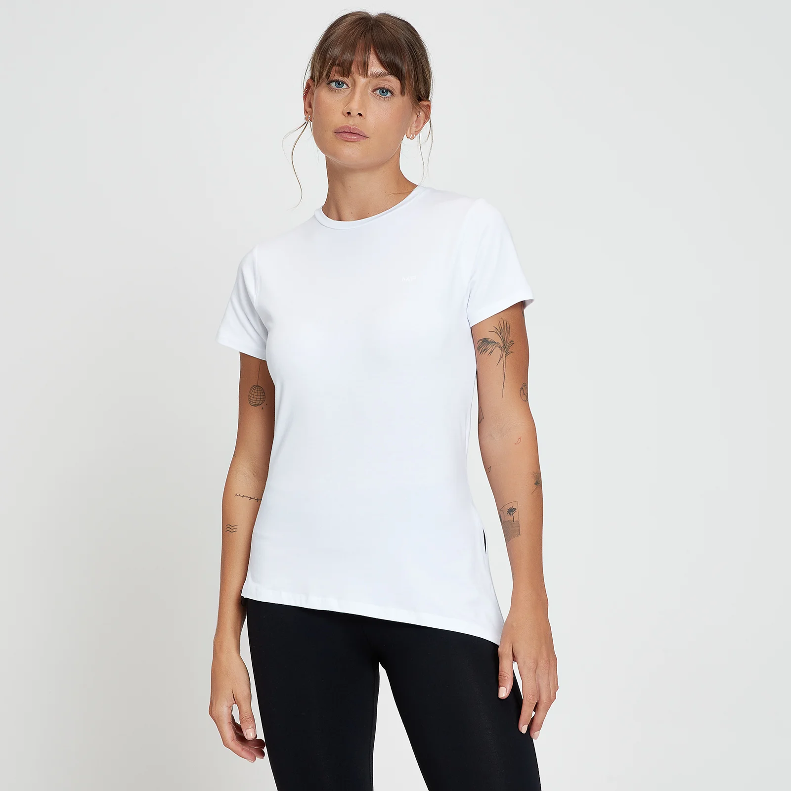 MP Women's Composure Short Sleeve Asymmetric Top - White - XXS Image 1
