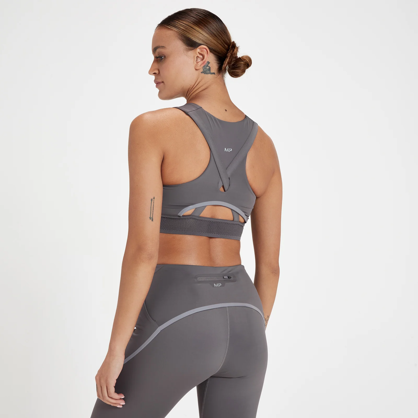 MP Women's Velocity Ultra Reflective Sports Bra - Pebble Grey - XXS Image 1