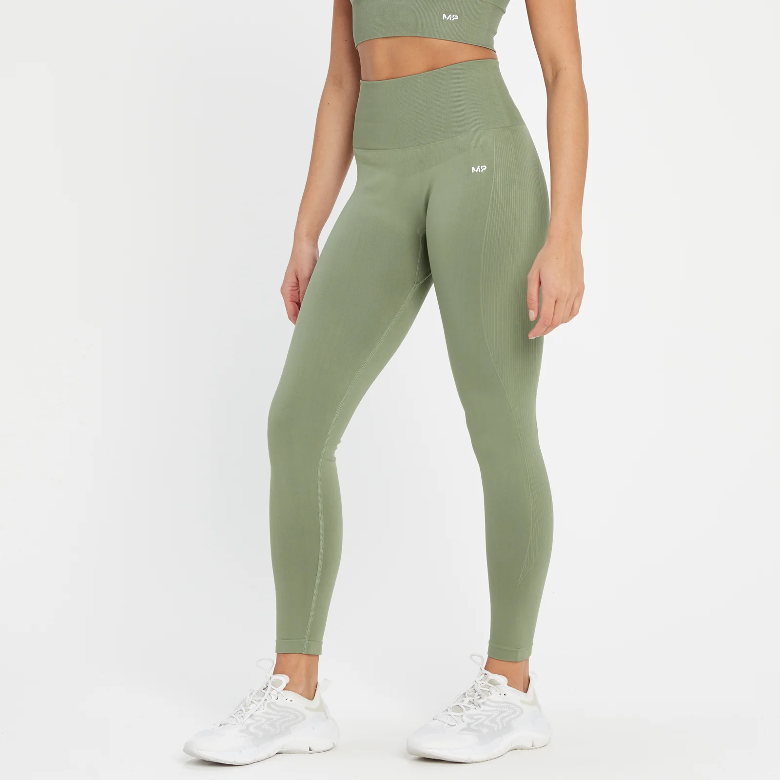 MP Women's Shape Seamless Leggings - Washed Jade - S Image 1