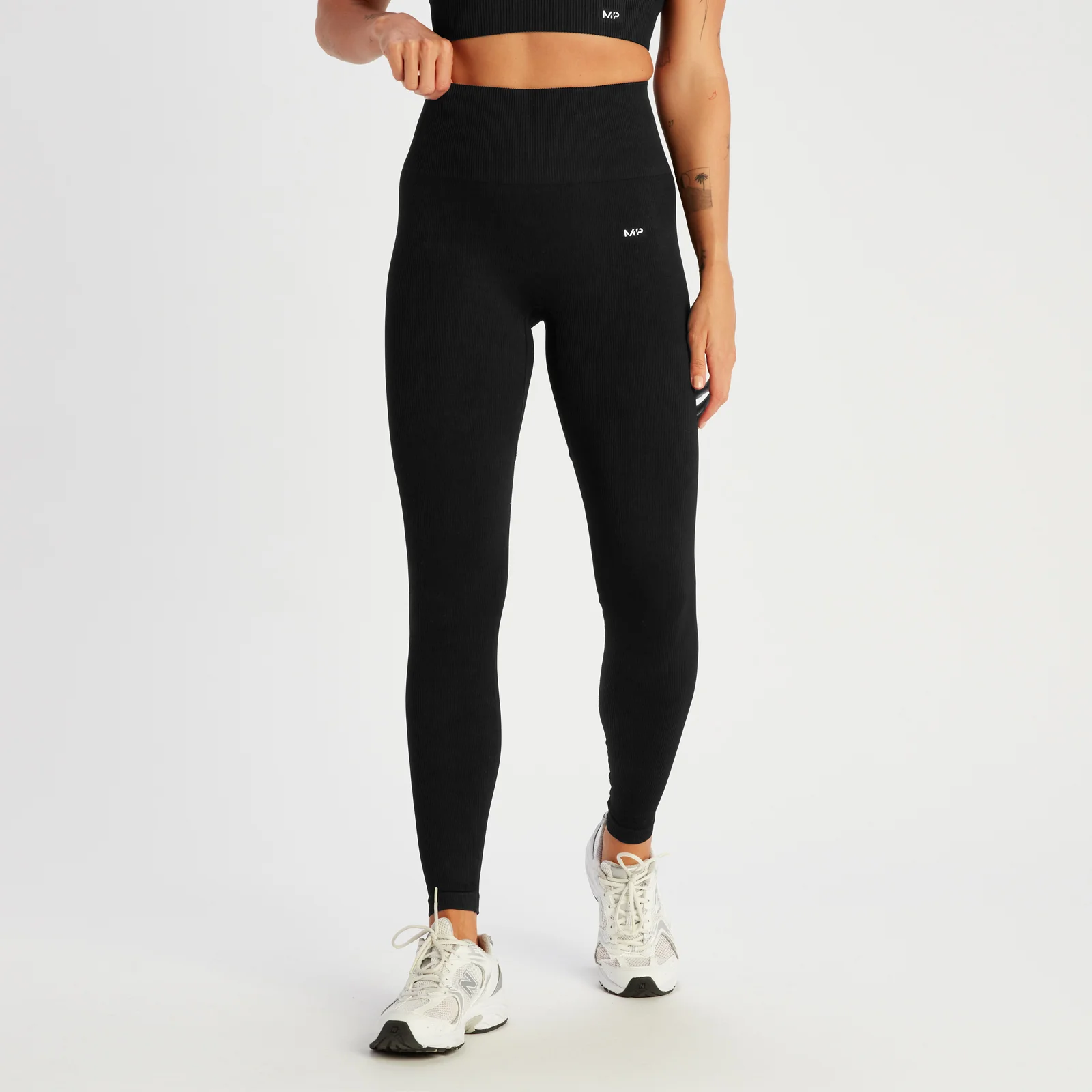 MP Women's Tempo Rib Seamless Leggings - Black - XL Image 1