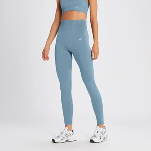 MP Women's Tempo Rib Seamless Leggings - Graphine Blue - Size XS