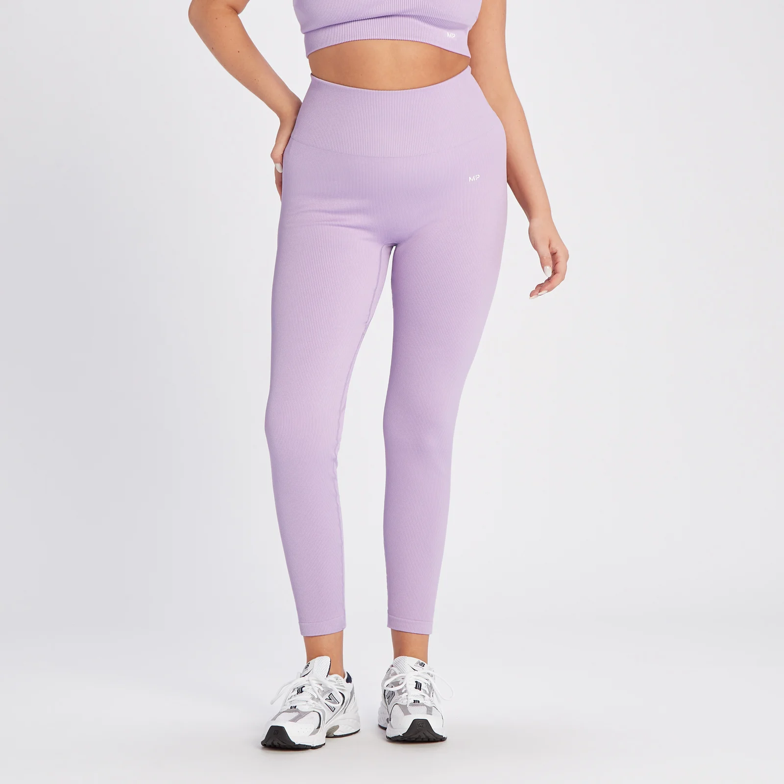 MP Women's Tempo Rib Seamless Leggings - Bright Lilac - XS Image 1