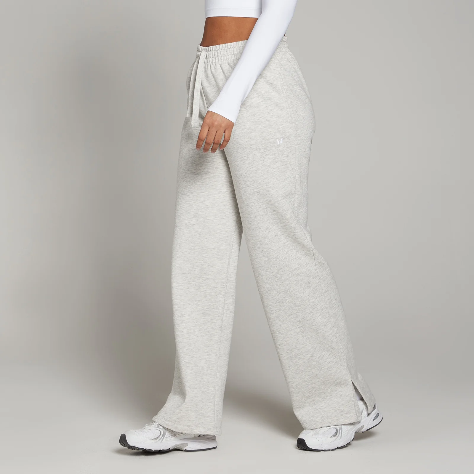 MP Women's Basics Straight Leg Joggers - Light Grey Marl - L Image 1