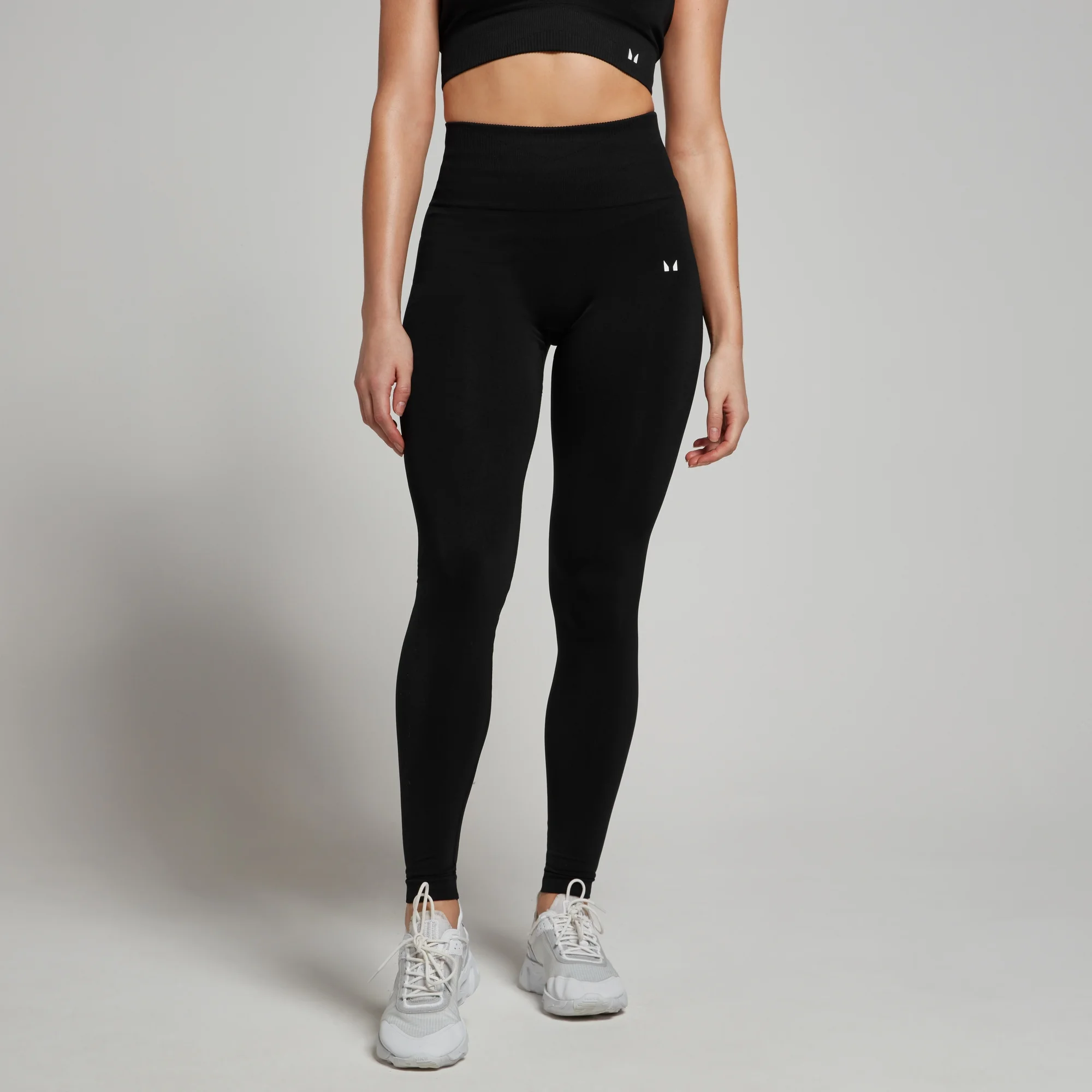 MP Women's Tempo Seamless Scrunch Leggings - Black - M Image 1