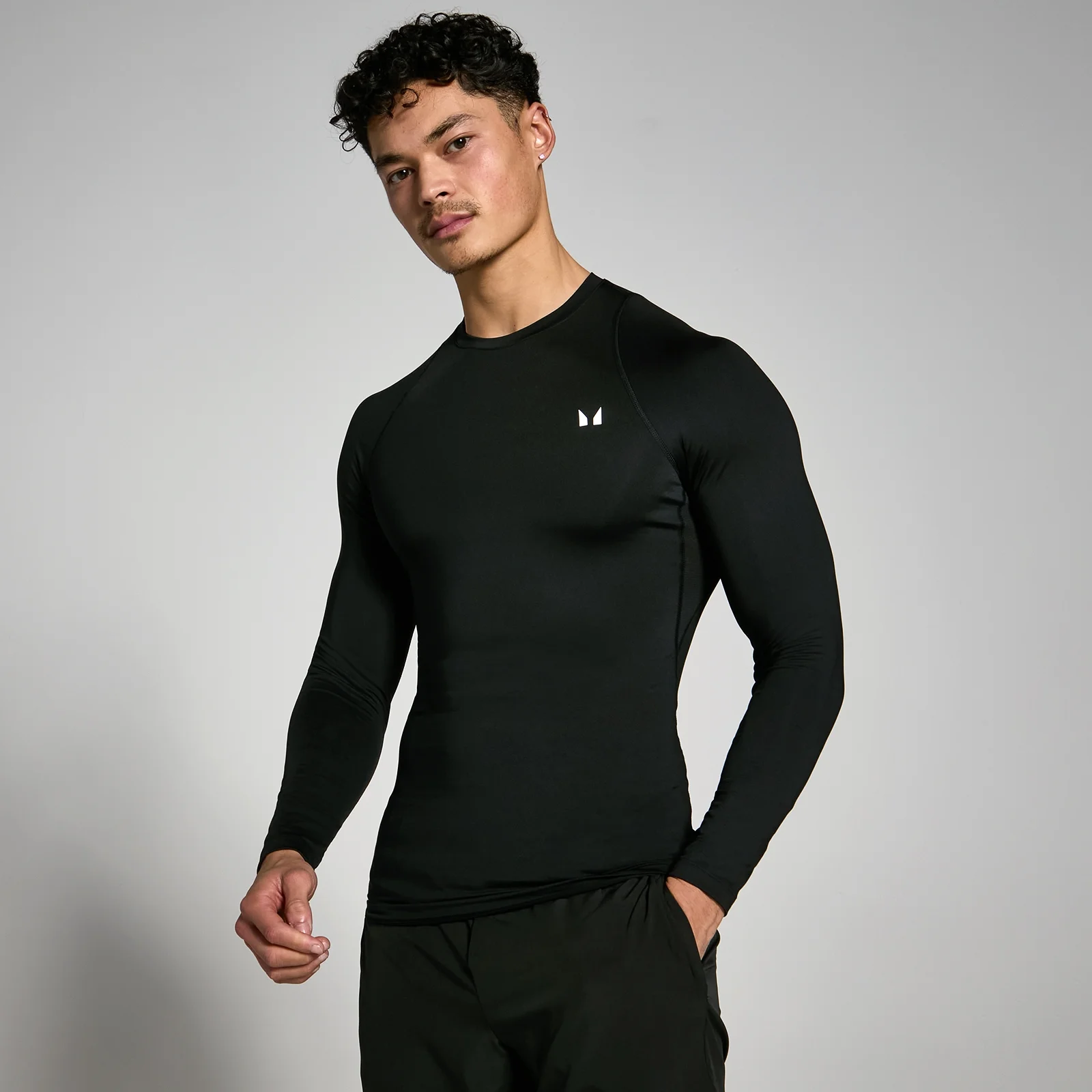 Men's Training Long Sleeve Baselayer - Black - XXL Image 1