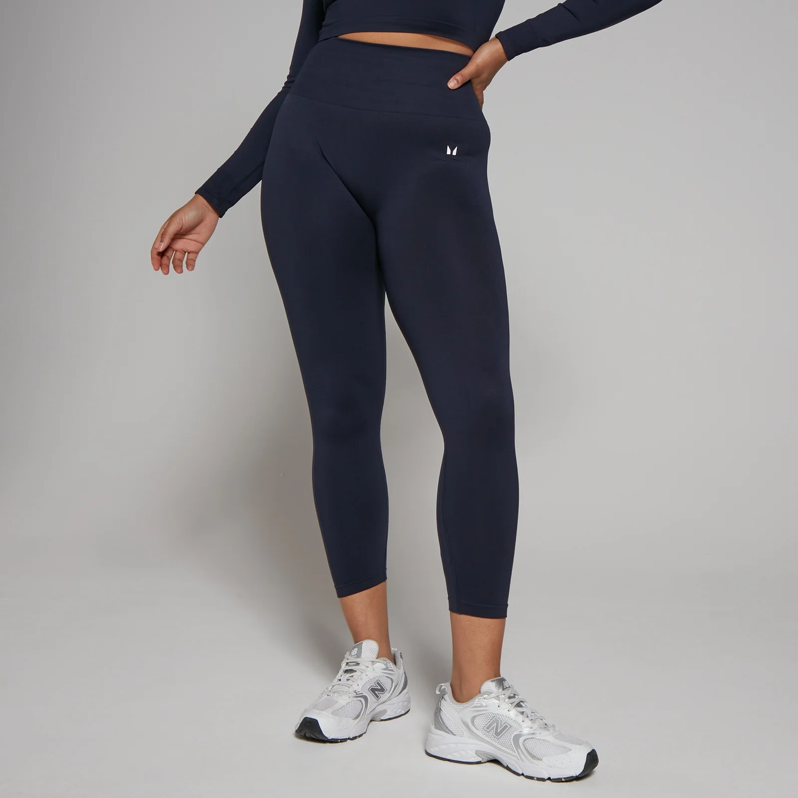 MP Women's Shape Seamless 7/8 Leggings - Navy - L Image 1