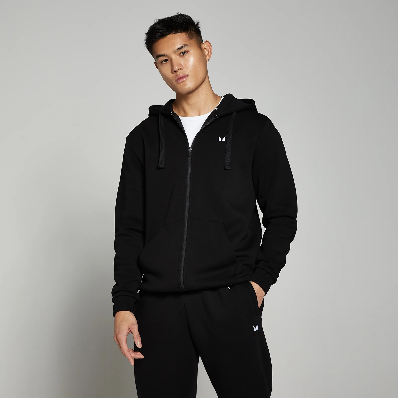 MP Men's Rest Day Zip Through Hoodie - Black - XS Image 1