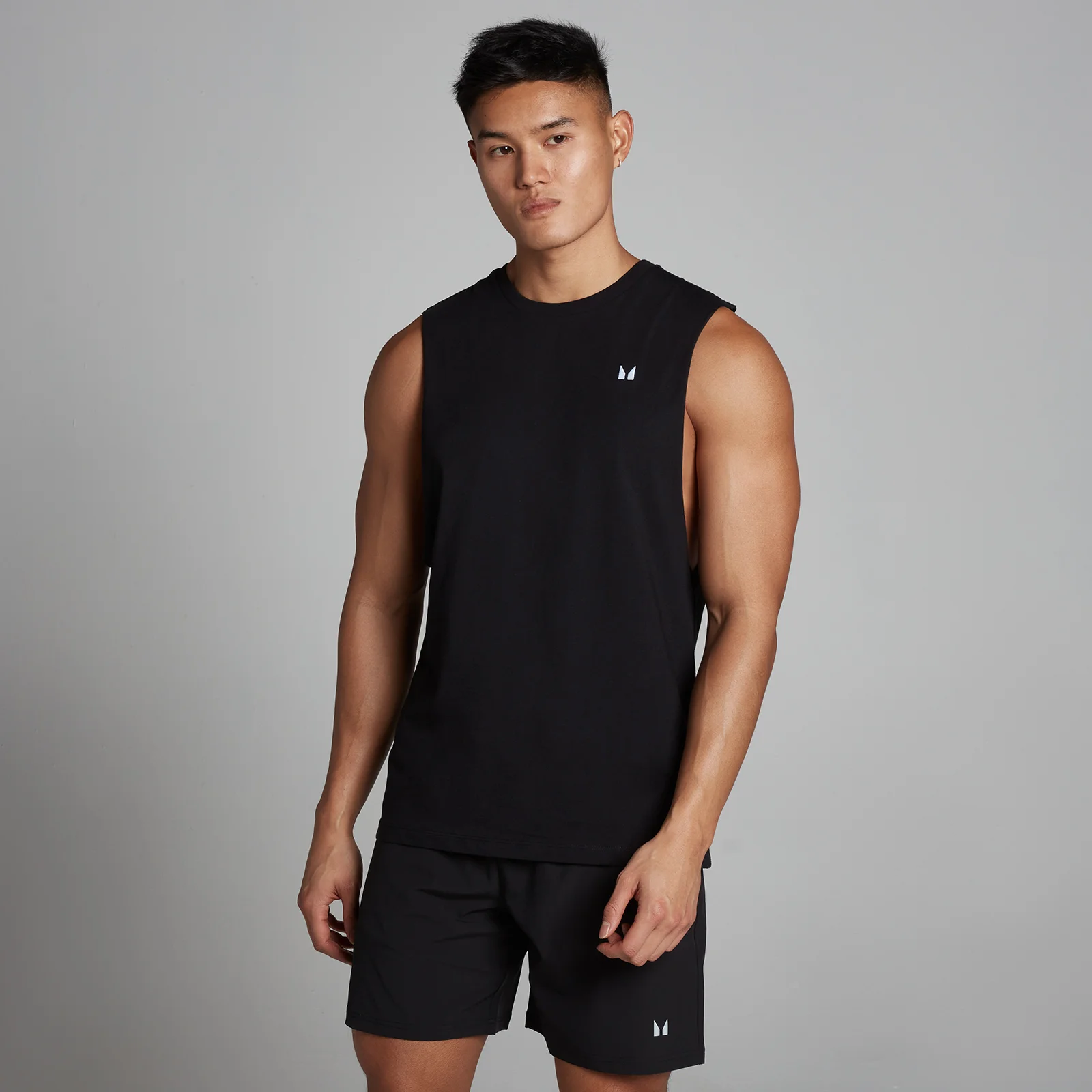 MP Men's Rest Day Drop Armhole Tank Top - Black - M Image 1