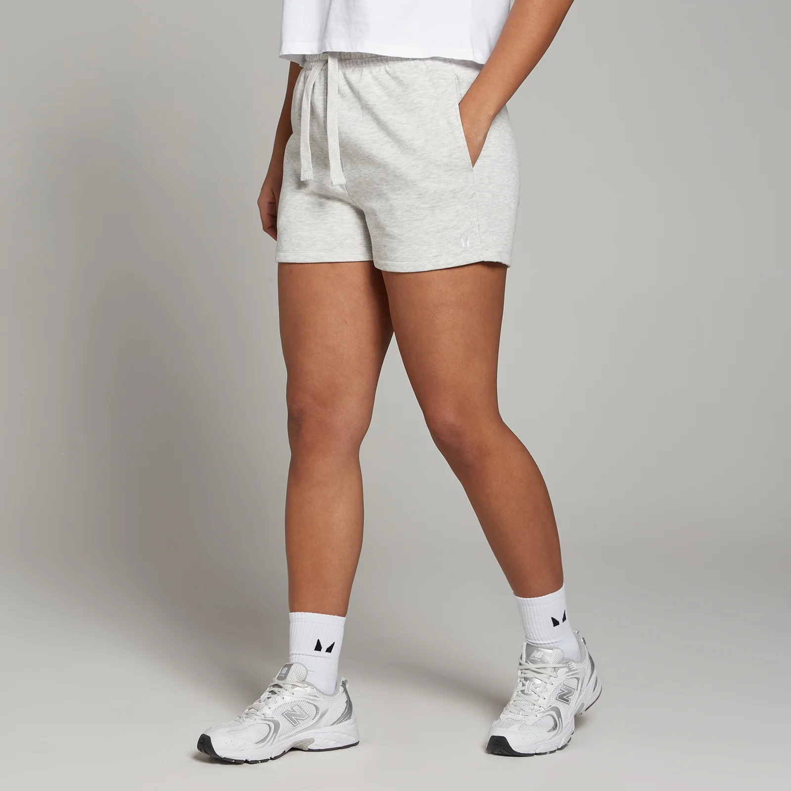 MP Women's Basics Sweatshorts - Light Grey Mar - S Image 1