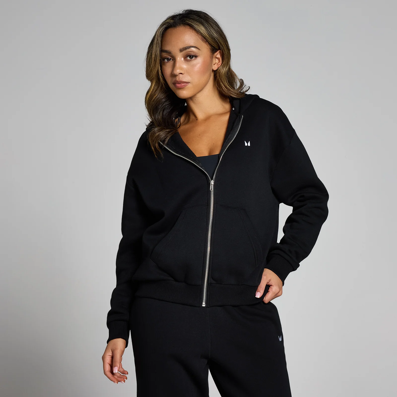 MP Women's Basics Zip Through Hoodie - Black - M Image 1