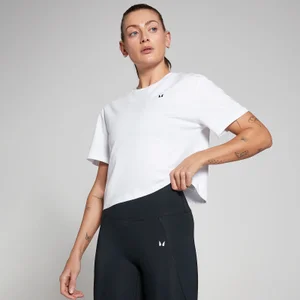 MP Women's Basics Boxy Short Sleeve Crop T-Shirt - White - Size L