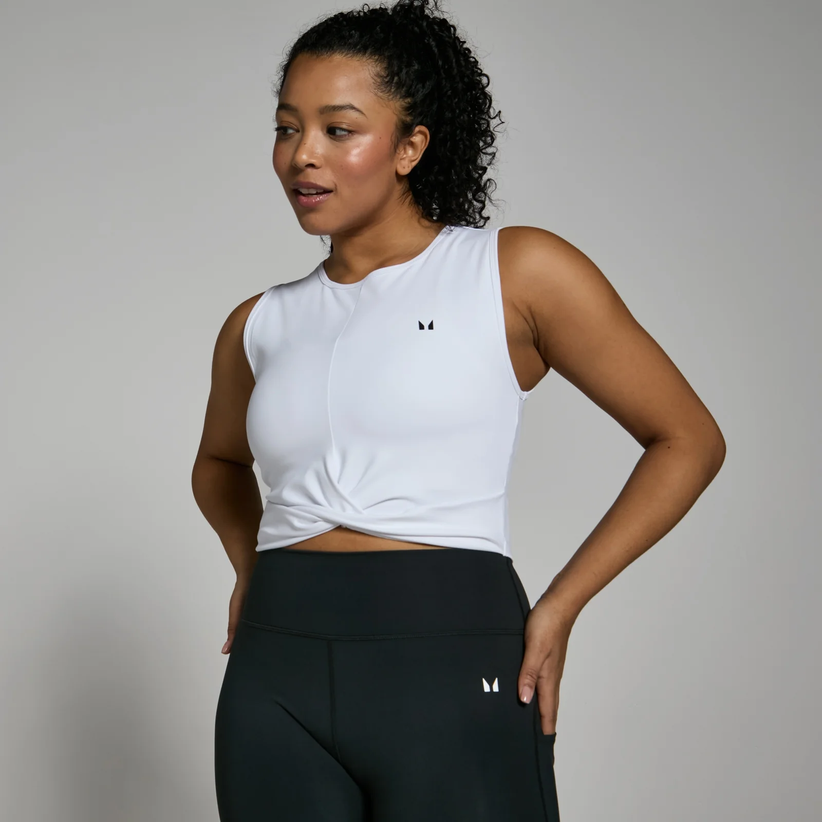 MP Women's Power Crop Vest - White - M Image 1