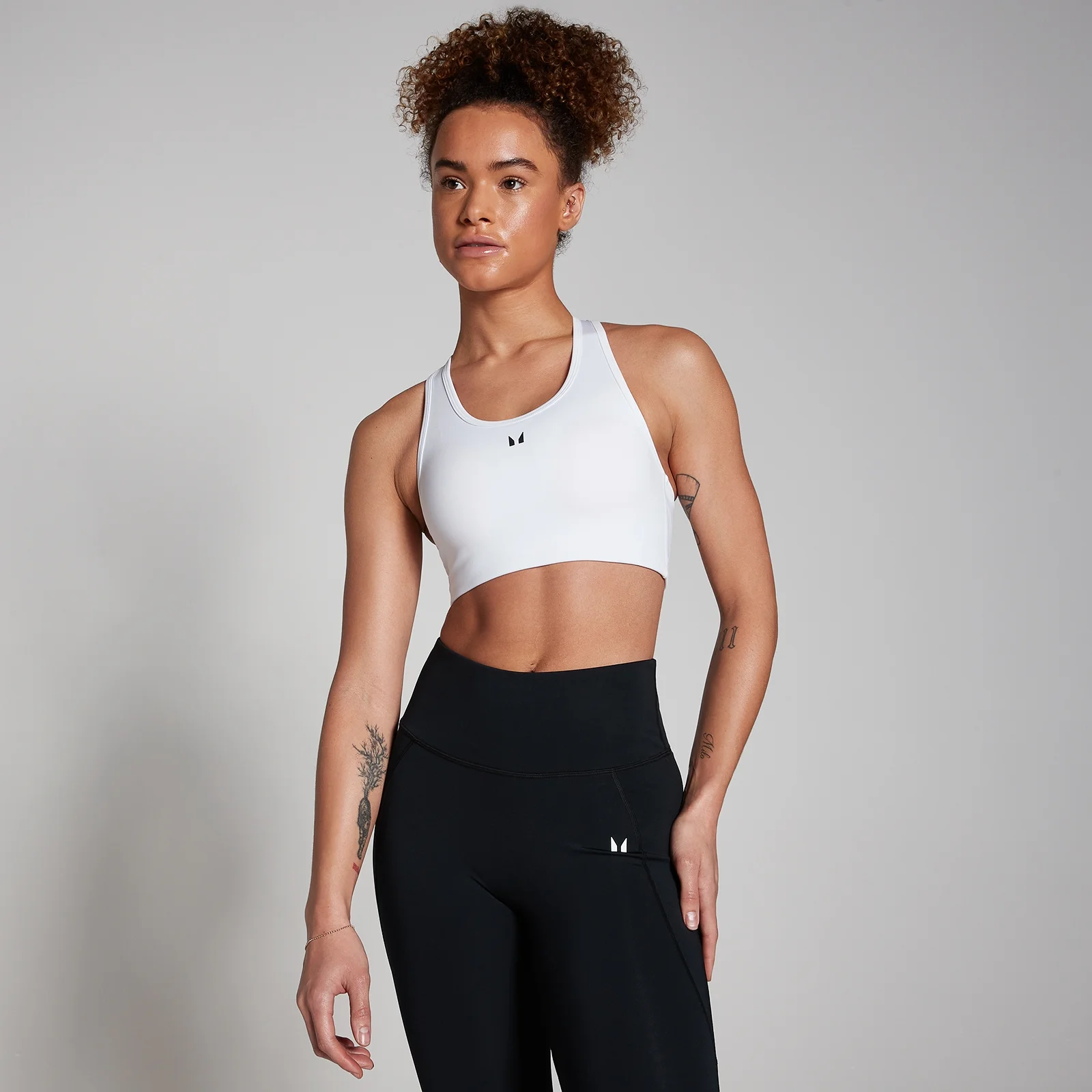 MP Women's Training Racerback Sports Bra - White - L Image 1