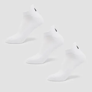 MP Unisex Trainer Socks (3 Pack) - White - Size UK 2-5