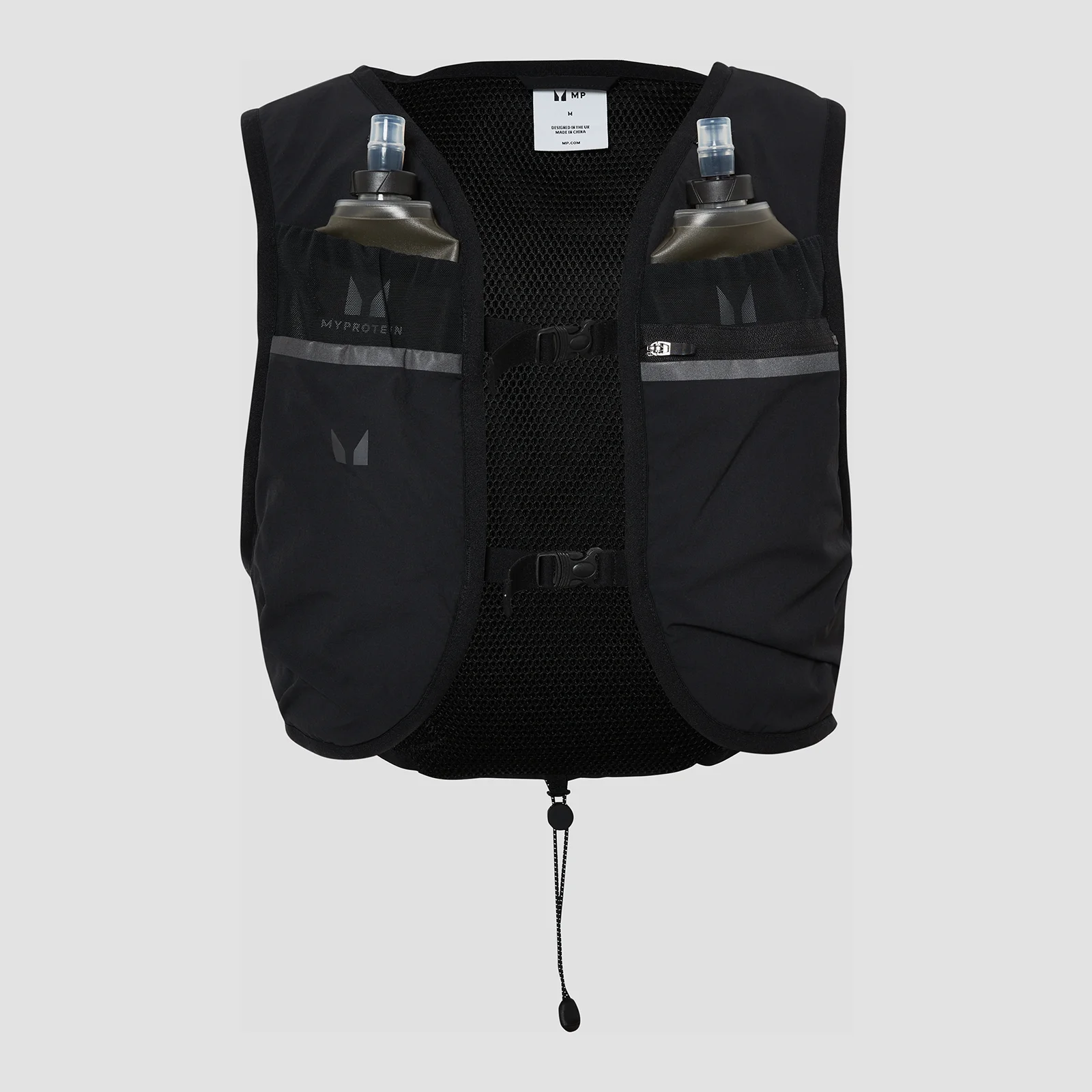 MP Unisex Hydration Vest & 2 Soft Running Bottles Bundle - Black - M Image 1