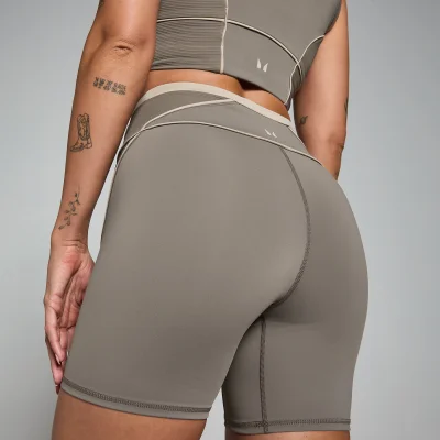 MP Women's Tempo Contrast Texture Cycling Short - Espresso - M Image 6